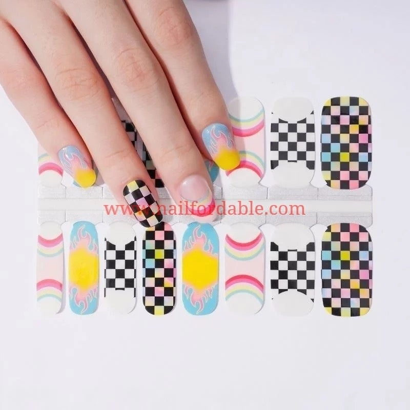 Finish Line | Nail Wraps | Nail Stickers | Nail Strips | Gel Nails | Nail Polish Wraps - Nailfordable