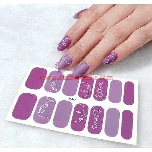 Love scribble | Nail Wraps | Nail Stickers | Nail Strips | Gel Nails | Nail Polish Wraps - Nailfordable