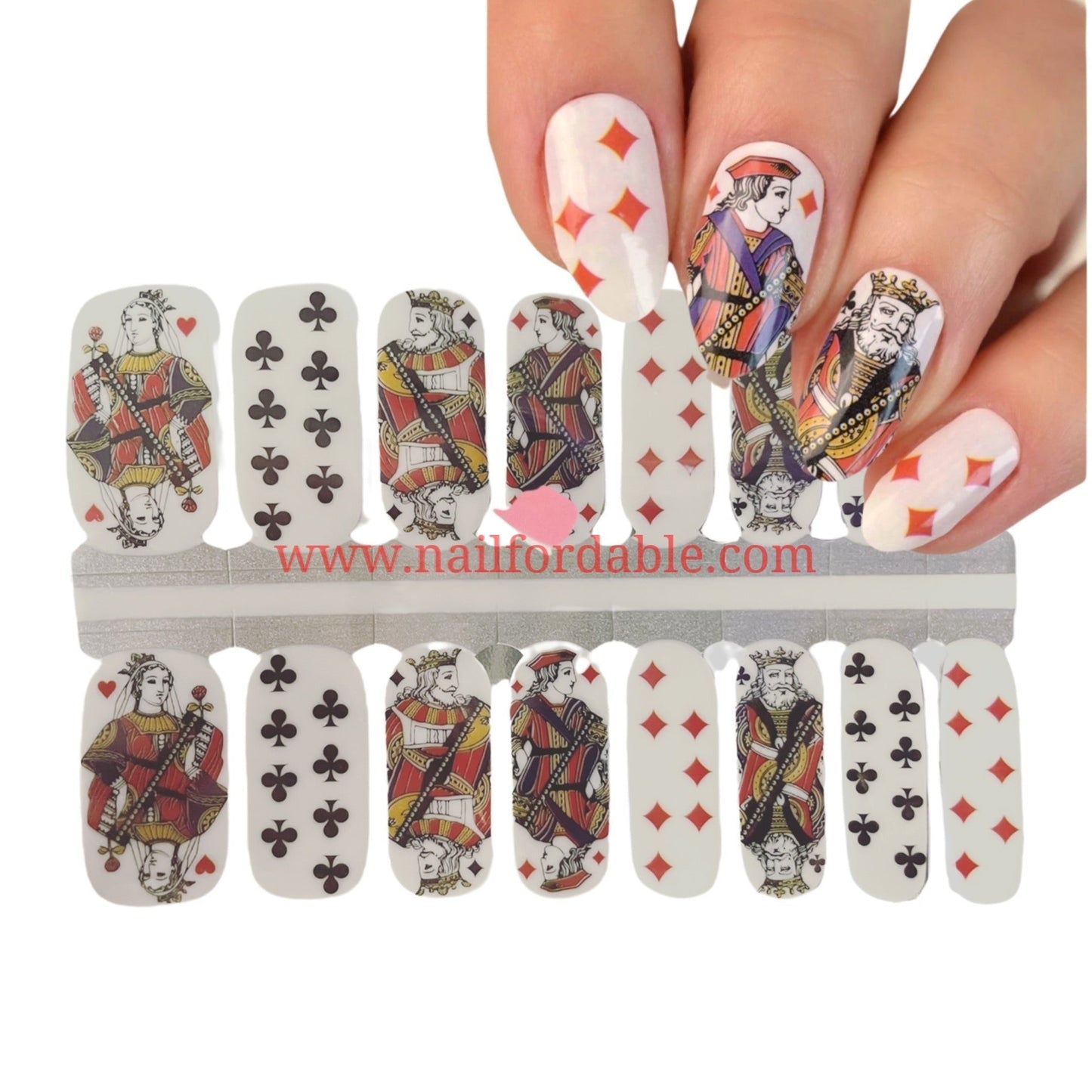 Poker cards Nail Wraps | Semi Cured Gel Wraps | Gel Nail Wraps |Nail Polish | Nail Stickers