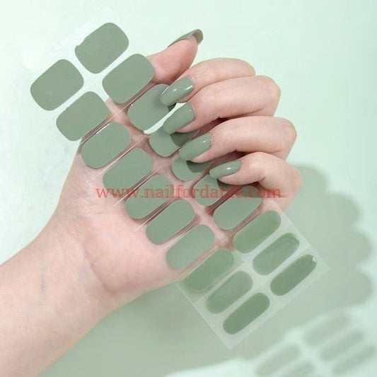 Dry green- Cured Gel Wraps Air Dry/Non UV Nail Wraps | Semi Cured Gel Wraps | Gel Nail Wraps |Nail Polish | Nail Stickers