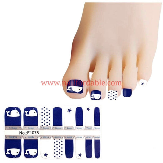 Whales | Nail Wraps | Nail Stickers | Nail Strips | Gel Nails | Nail Polish Wraps - Nailfordable