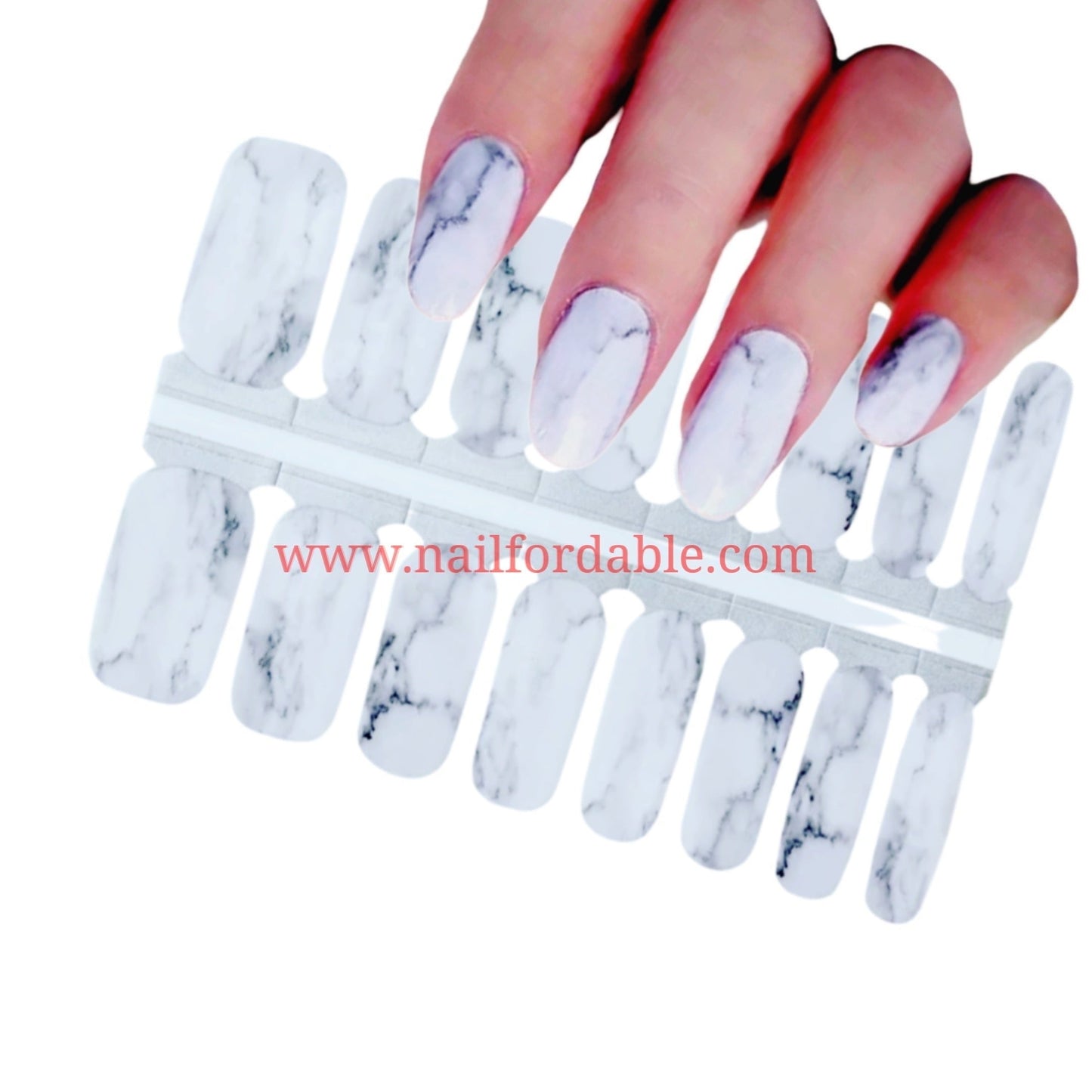 White Granite Nail Wraps | Semi Cured Gel Wraps | Gel Nail Wraps |Nail Polish | Nail Stickers