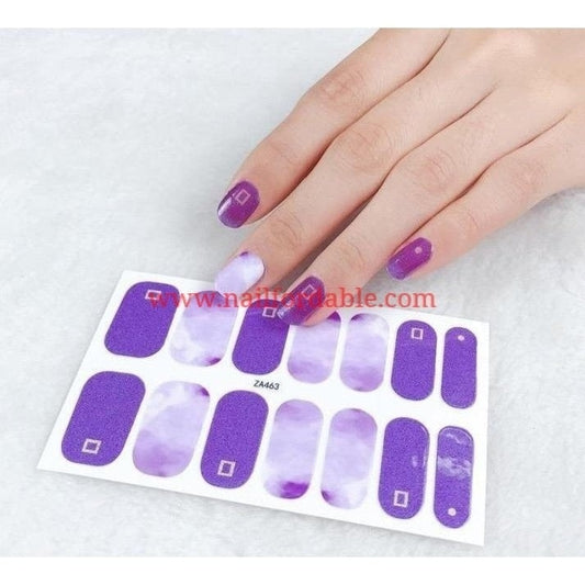 Purple sky Nail Wraps | Semi Cured Gel Wraps | Gel Nail Wraps |Nail Polish | Nail Stickers