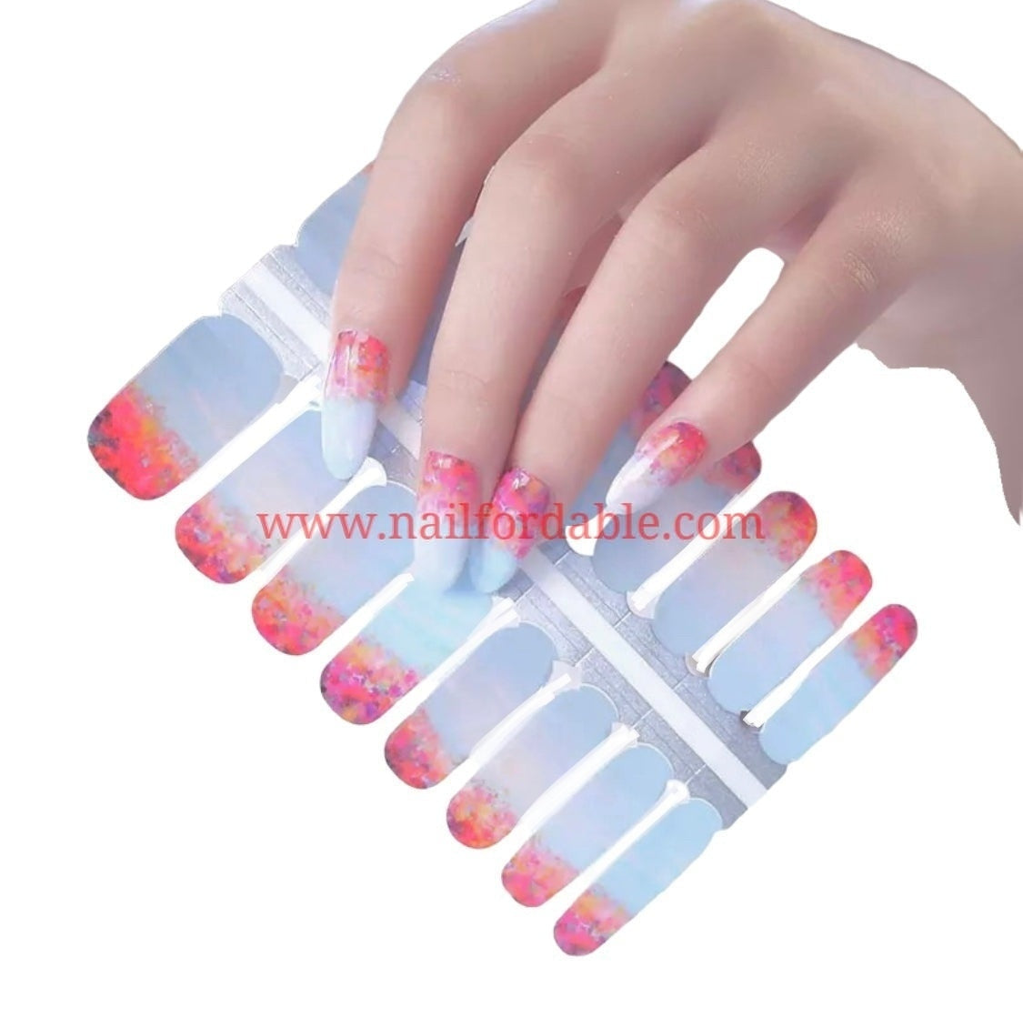 Beautiful day Nail Wraps | Semi Cured Gel Wraps | Gel Nail Wraps |Nail Polish | Nail Stickers