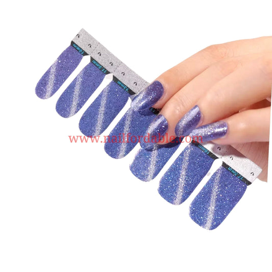 Cat Eye -Postal Blue | Nail Wraps | Nail Stickers | Nail Strips | Gel Nails | Nail Polish Wraps - Nailfordable