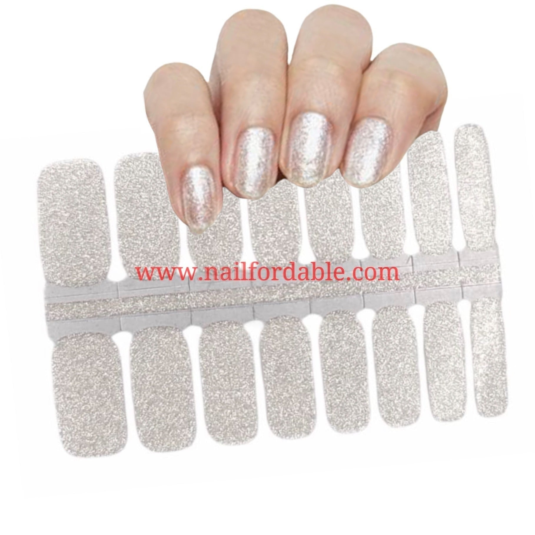 Pearl Glitter Nail Wraps | Semi Cured Gel Wraps | Gel Nail Wraps |Nail Polish | Nail Stickers