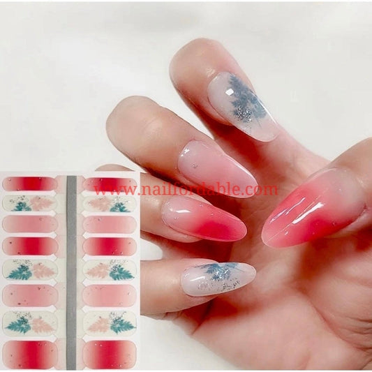 Leaves Crystal Wraps Nail Wraps | Semi Cured Gel Wraps | Gel Nail Wraps |Nail Polish | Nail Stickers
