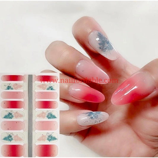Leaves Crystal Wraps | Nail Wraps | Nail Stickers | Nail Strips | Gel Nails | Nail Polish Wraps - Nailfordable
