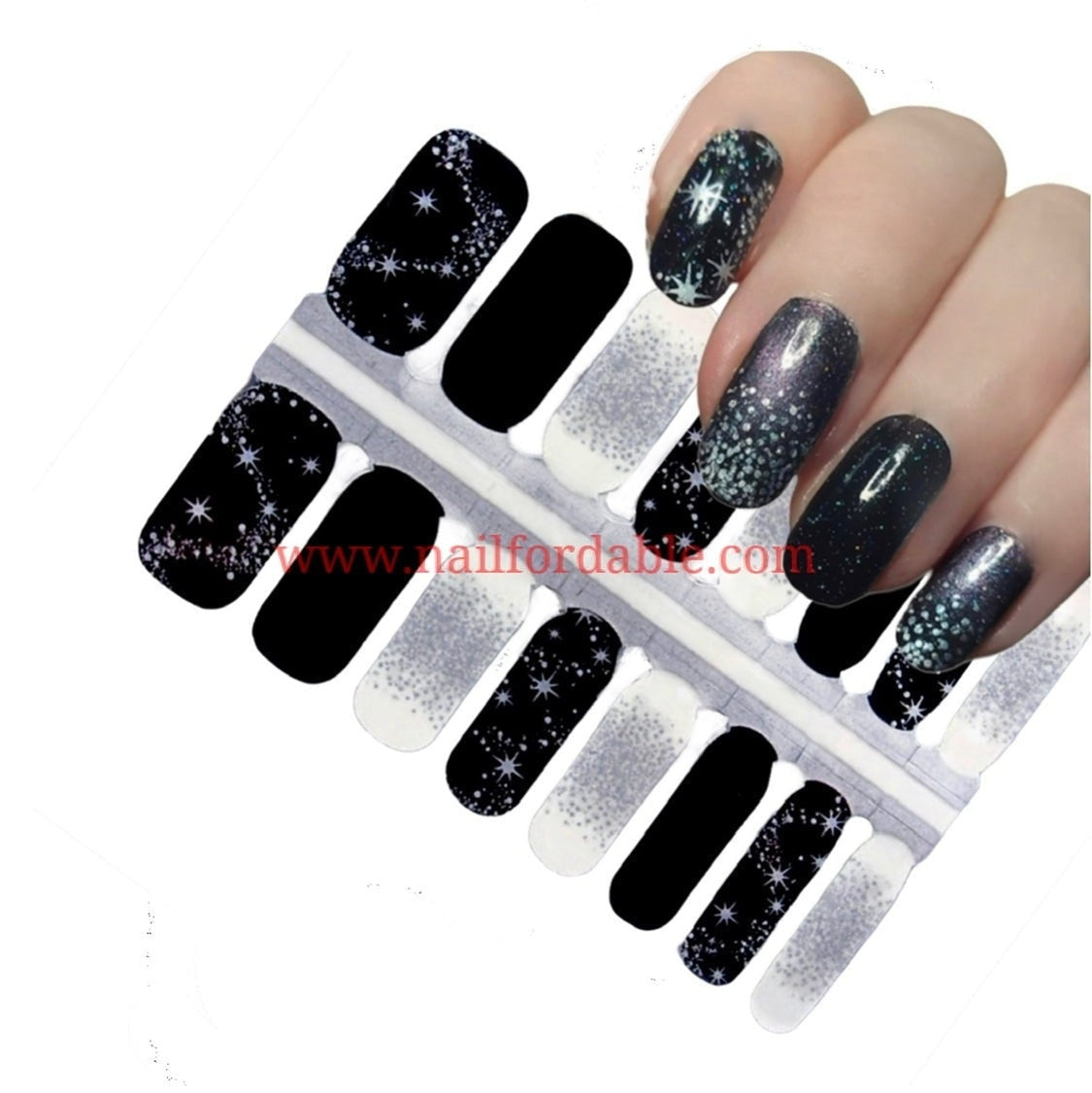 Starlights Nail Wraps | Semi Cured Gel Wraps | Gel Nail Wraps |Nail Polish | Nail Stickers