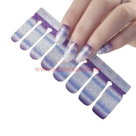 Blue stripe Nail Wraps | Semi Cured Gel Wraps | Gel Nail Wraps |Nail Polish | Nail Stickers