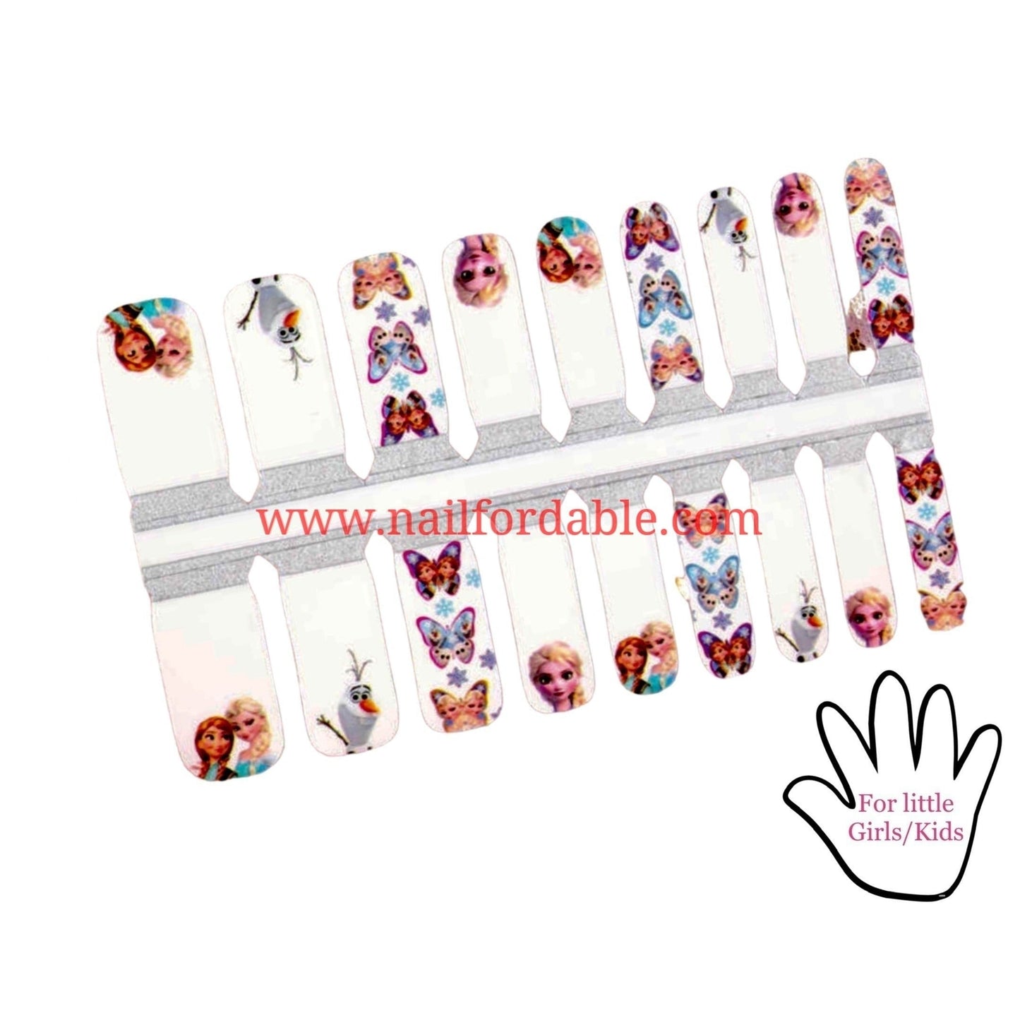 Frozen Nail Wraps | Semi Cured Gel Wraps | Gel Nail Wraps |Nail Polish | Nail Stickers