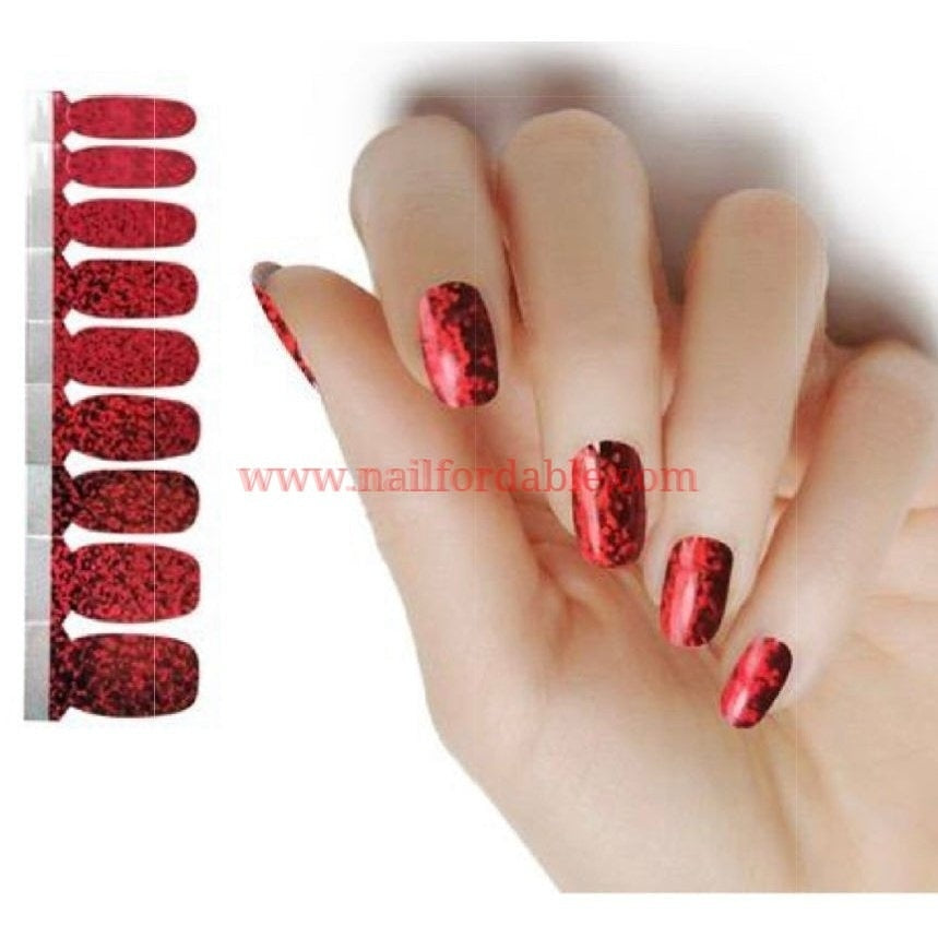 Red sparkles Chrome Nail Wraps | Semi Cured Gel Wraps | Gel Nail Wraps |Nail Polish | Nail Stickers