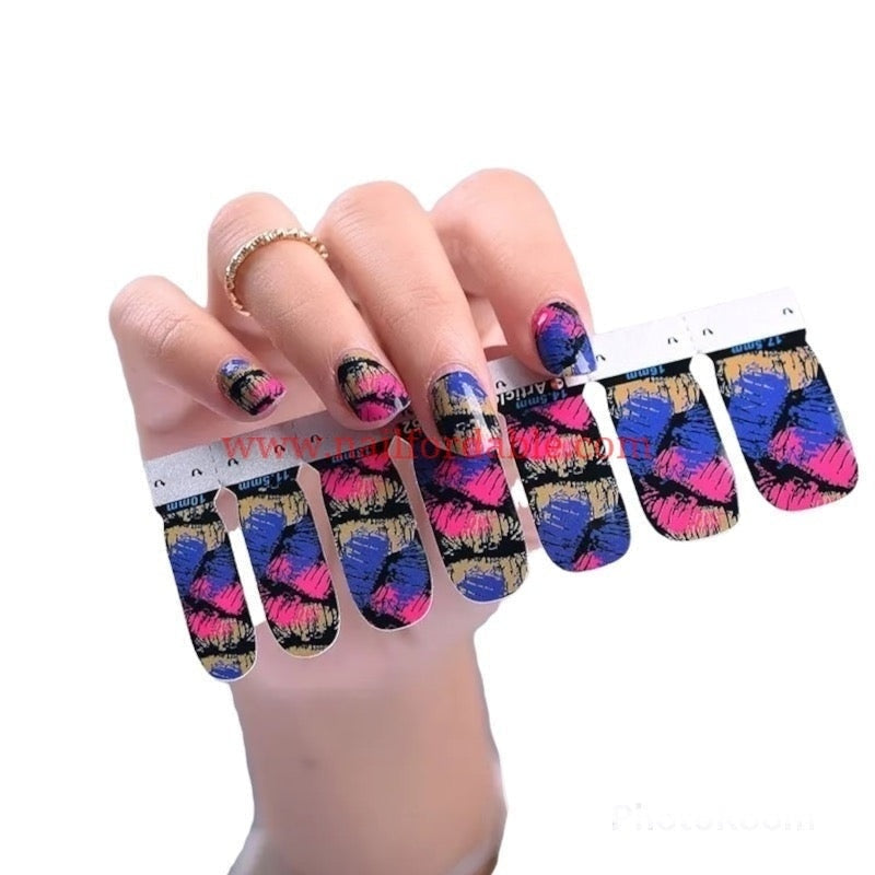 Lips Nail Wraps | Semi Cured Gel Wraps | Gel Nail Wraps |Nail Polish | Nail Stickers