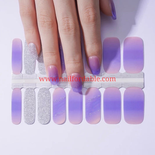 Silver Breeze | Nail Wraps | Nail Stickers | Nail Strips | Gel Nails | Nail Polish Wraps - Nailfordable