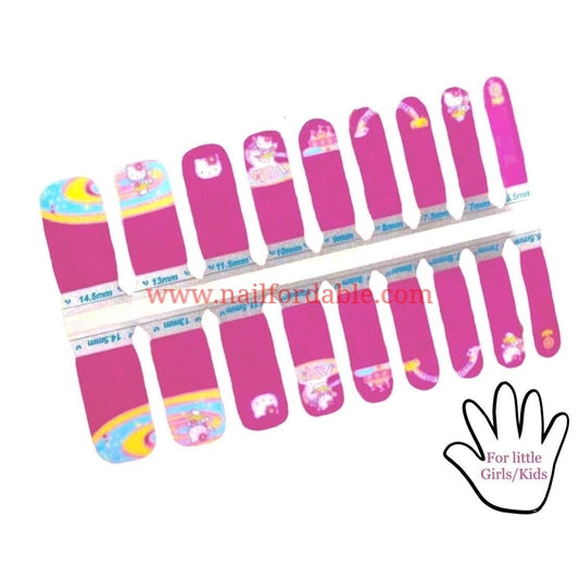 Hello Kitty ride Nail Wraps | Semi Cured Gel Wraps | Gel Nail Wraps |Nail Polish | Nail Stickers