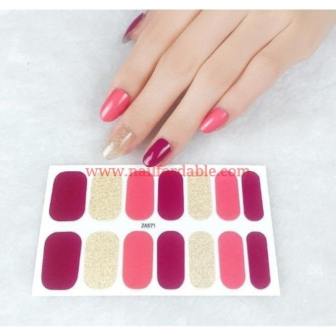 Rose colors Nail Wraps | Semi Cured Gel Wraps | Gel Nail Wraps |Nail Polish | Nail Stickers