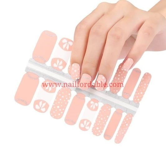 Cutie bows Nail Wraps | Semi Cured Gel Wraps | Gel Nail Wraps |Nail Polish | Nail Stickers