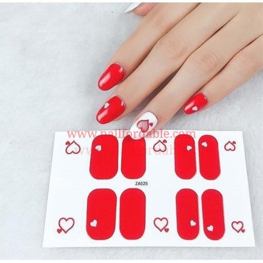 Transparent heart | Nail Wraps | Nail Stickers | Nail Strips | Gel Nails | Nail Polish Wraps - Nailfordable