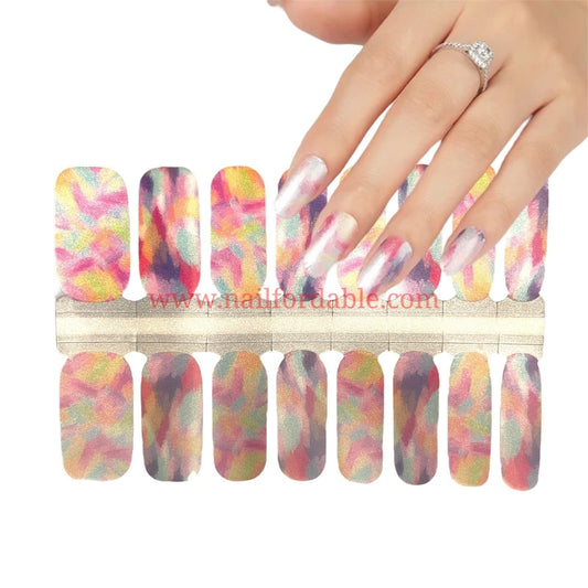 Wind of colors Nail Wraps | Semi Cured Gel Wraps | Gel Nail Wraps |Nail Polish | Nail Stickers
