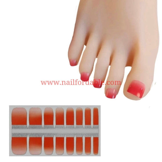 Red ombre | Nail Wraps | Nail Stickers | Nail Strips | Gel Nails | Nail Polish Wraps - Nailfordable