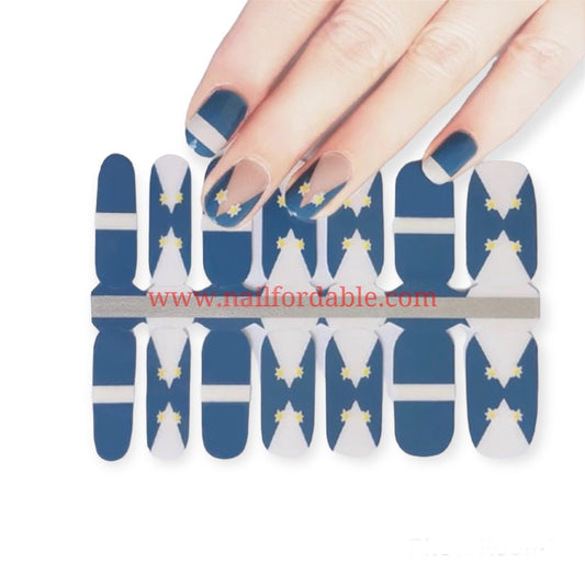 Blue Christmas tips | Nail Wraps | Nail Stickers | Nail Strips | Gel Nails | Nail Polish Wraps - Nailfordable