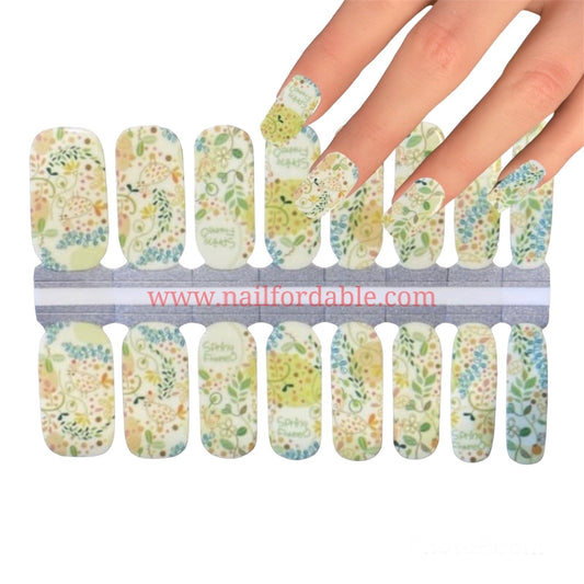 Spring Season Nail Wraps | Semi Cured Gel Wraps | Gel Nail Wraps |Nail Polish | Nail Stickers