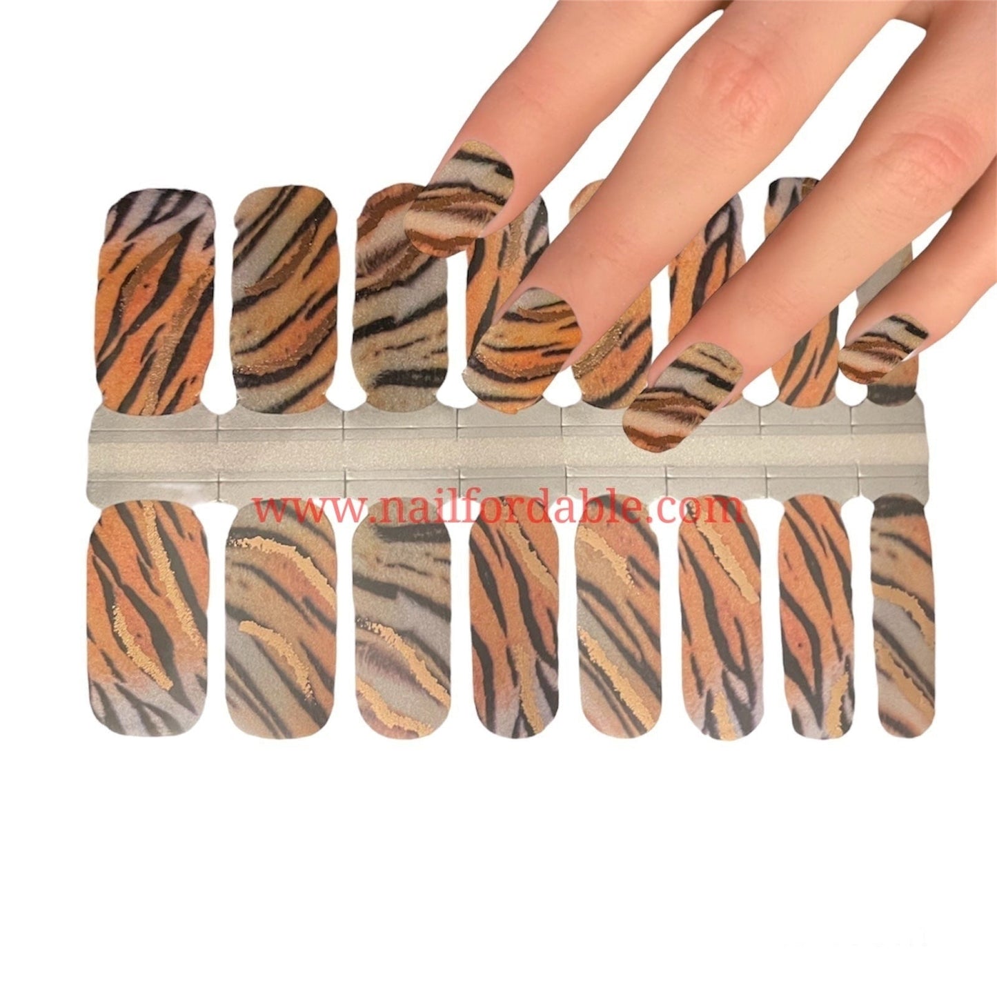 Tiger print Nail Wraps | Semi Cured Gel Wraps | Gel Nail Wraps |Nail Polish | Nail Stickers