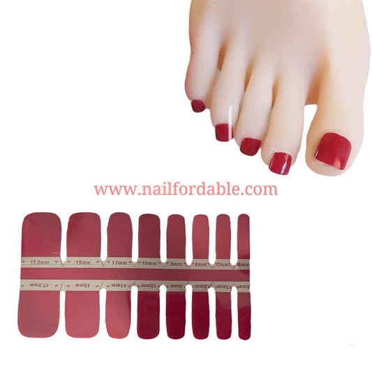 Red Ruby | Nail Wraps | Nail Stickers | Nail Strips | Gel Nails | Nail Polish Wraps - Nailfordable