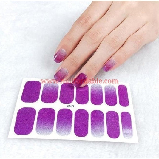 Ombre purple | Nail Wraps | Nail Stickers | Nail Strips | Gel Nails | Nail Polish Wraps - Nailfordable