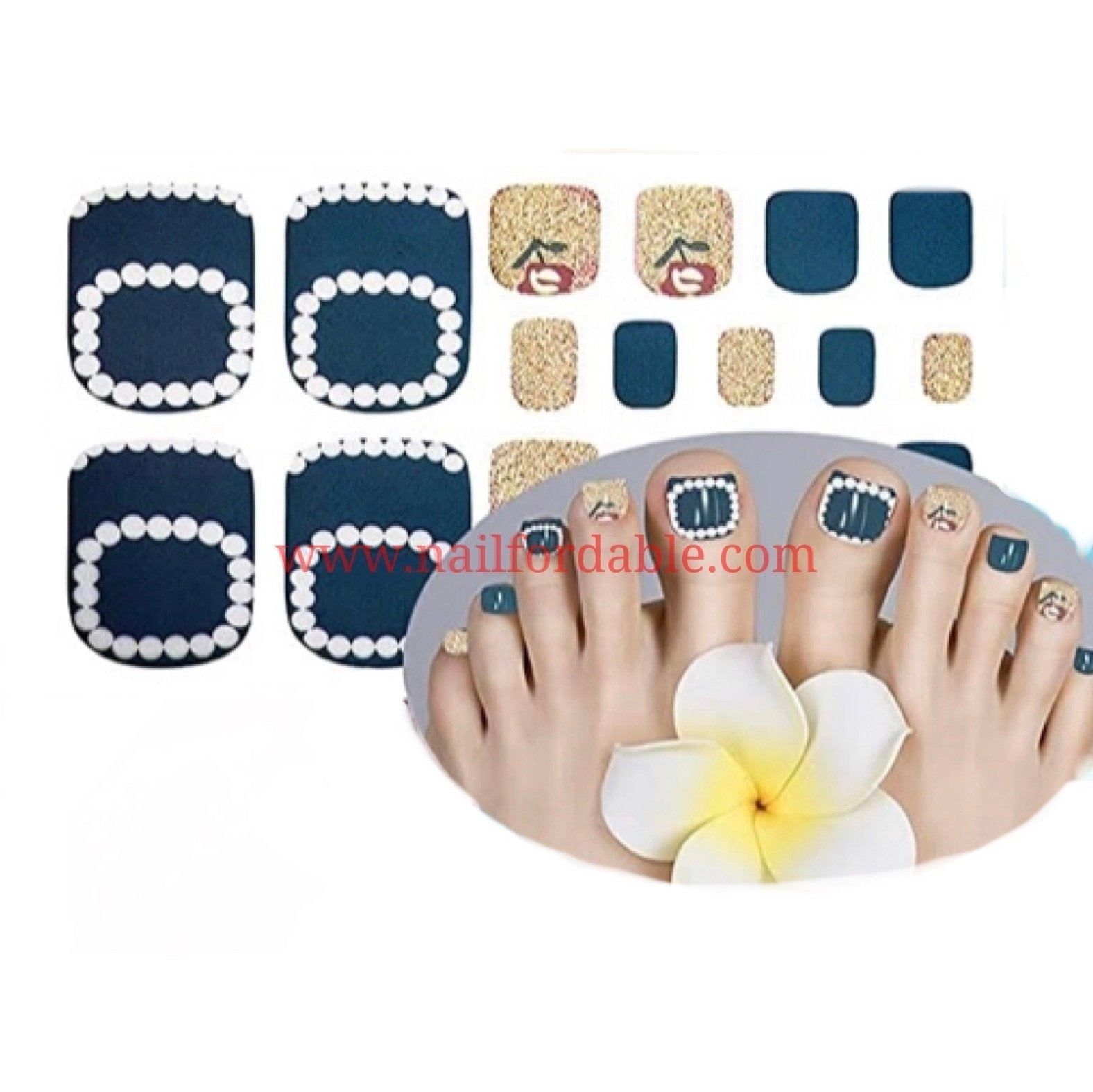 White pearls | Nail Wraps | Nail Stickers | Nail Strips | Gel Nails ...