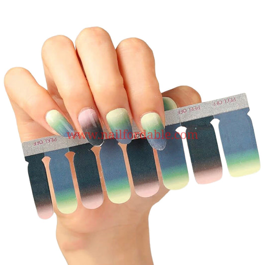 Dark sunset Nail Wraps | Semi Cured Gel Wraps | Gel Nail Wraps |Nail Polish | Nail Stickers