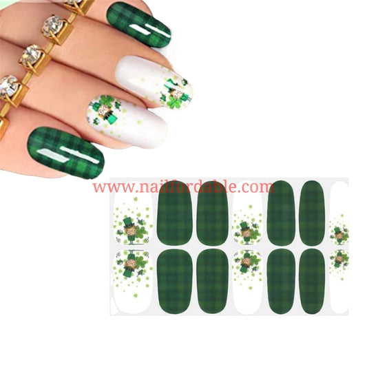 St. Patrick spirit Nail Wraps | Semi Cured Gel Wraps | Gel Nail Wraps |Nail Polish | Nail Stickers