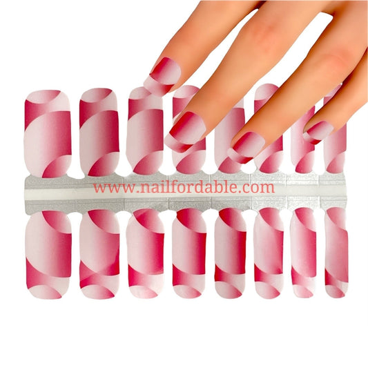 Red 3D Illusion Nail Wraps | Semi Cured Gel Wraps | Gel Nail Wraps |Nail Polish | Nail Stickers