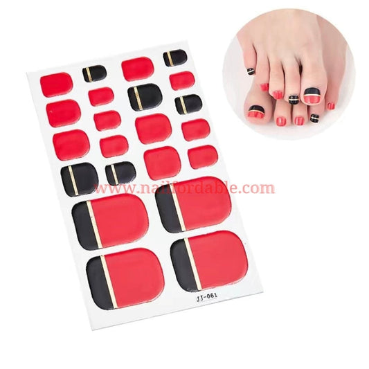 Gold divider | Nail Wraps | Nail Stickers | Nail Strips | Gel Nails | Nail Polish Wraps - Nailfordable