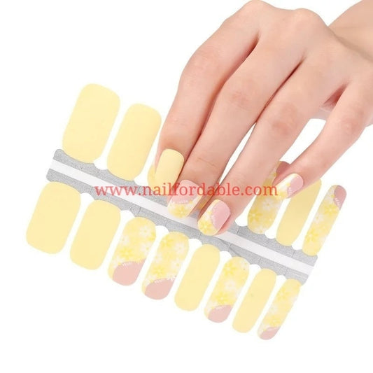 Hidden flowers Nail Wraps | Semi Cured Gel Wraps | Gel Nail Wraps |Nail Polish | Nail Stickers