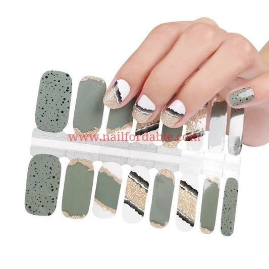 Mineral stone Nail Wraps | Semi Cured Gel Wraps | Gel Nail Wraps |Nail Polish | Nail Stickers