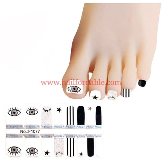 Eyes Nail Wraps | Semi Cured Gel Wraps | Gel Nail Wraps |Nail Polish | Nail Stickers