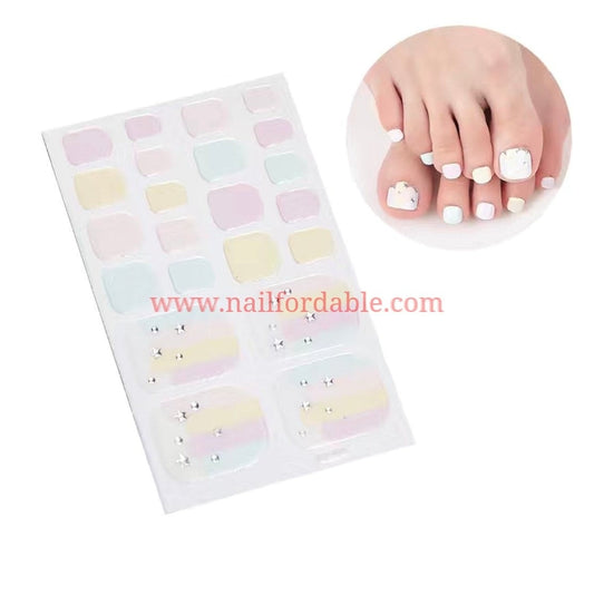 Pastel Colours Nail Wraps | Semi Cured Gel Wraps | Gel Nail Wraps |Nail Polish | Nail Stickers
