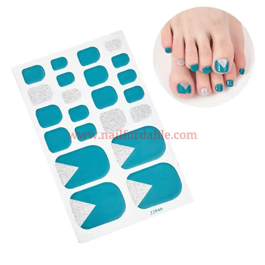 Silver triangle | Nail Wraps | Nail Stickers | Nail Strips | Gel Nails | Nail Polish Wraps - Nailfordable