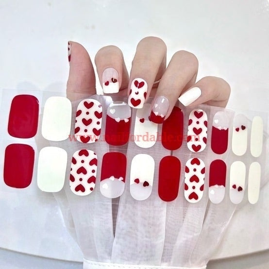My heart - Cured Gel Wraps Air Dry/Non UV Nail Wraps | Semi Cured Gel Wraps | Gel Nail Wraps |Nail Polish | Nail Stickers