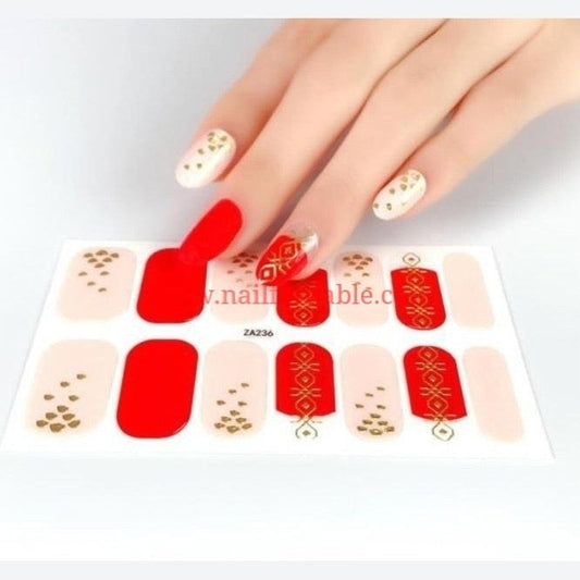 Gold mushrooms | Nail Wraps | Nail Stickers | Nail Strips | Gel Nails | Nail Polish Wraps - Nailfordable