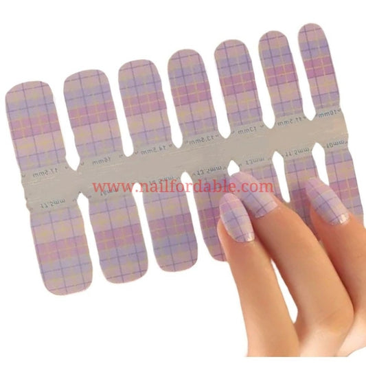 Tartan Nail Wraps | Semi Cured Gel Wraps | Gel Nail Wraps |Nail Polish | Nail Stickers