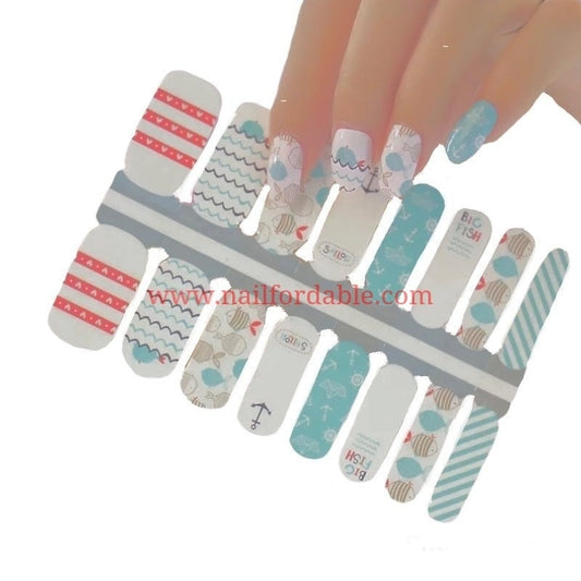 Big fish | Nail Wraps | Nail Stickers | Nail Strips | Gel Nails | Nail Polish Wraps - Nailfordable