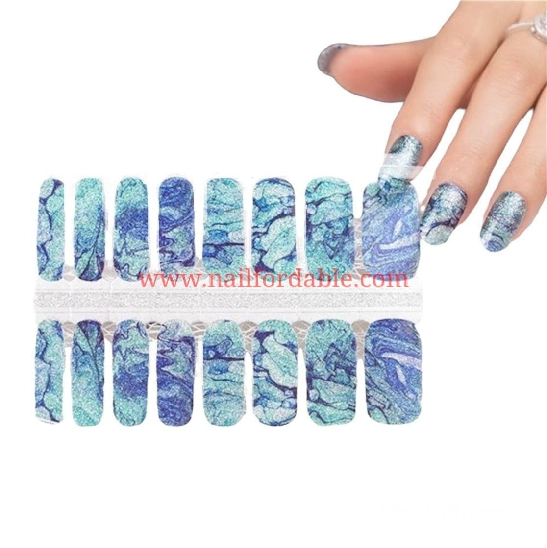 Deep ocean Nail Wraps | Semi Cured Gel Wraps | Gel Nail Wraps |Nail Polish | Nail Stickers