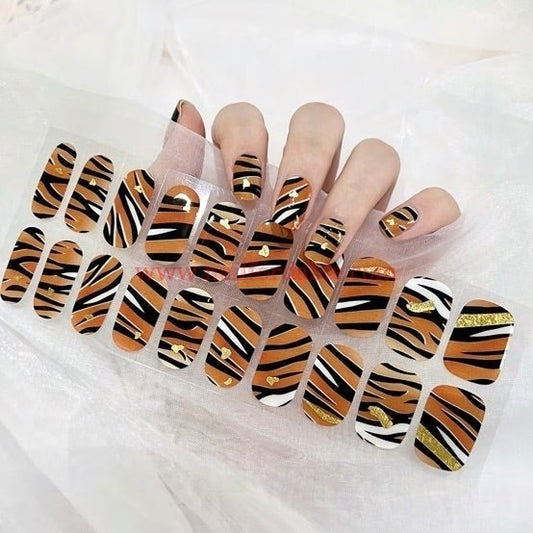 Bengal - Cured Gel Wraps Air Dry/Non UV Nail Wraps | Semi Cured Gel Wraps | Gel Nail Wraps |Nail Polish | Nail Stickers