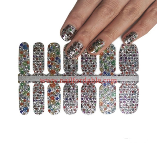 Color spots Nail Wraps | Semi Cured Gel Wraps | Gel Nail Wraps |Nail Polish | Nail Stickers