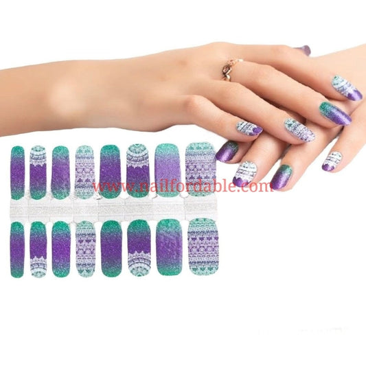 Mandala print Nail Wraps | Semi Cured Gel Wraps | Gel Nail Wraps |Nail Polish | Nail Stickers
