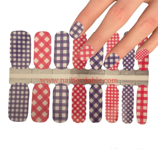 Gridded Nail Wraps | Semi Cured Gel Wraps | Gel Nail Wraps |Nail Polish | Nail Stickers