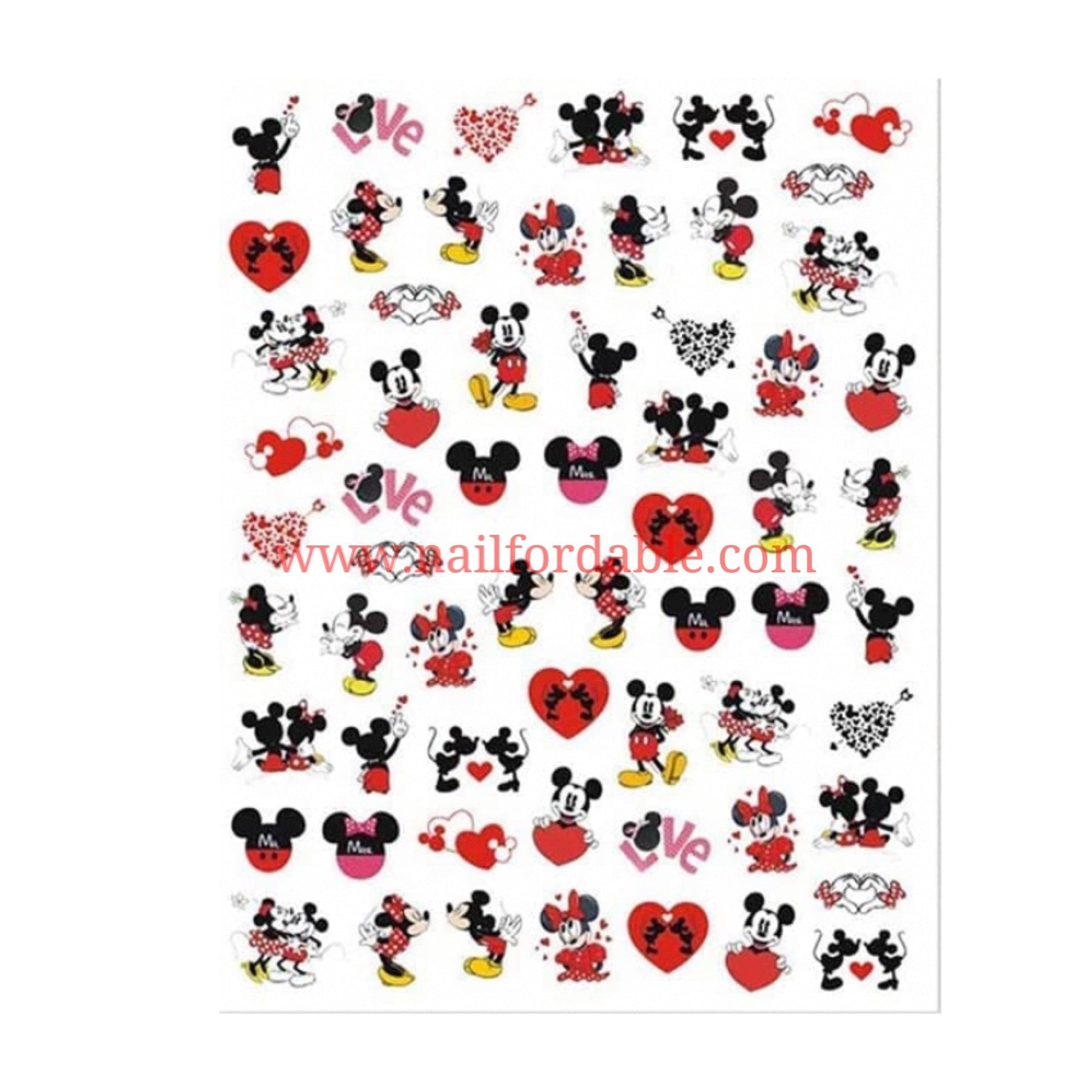 Love Disney # 1 - Nail Stickers Nail Wraps | Semi Cured Gel Wraps | Gel Nail Wraps |Nail Polish | Nail Stickers