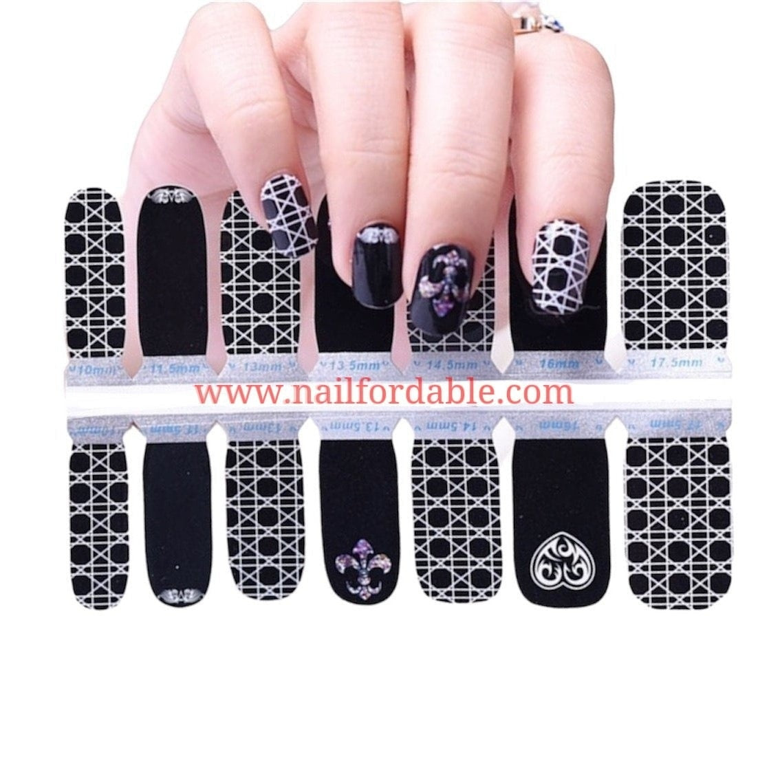 King's heart Nail Wraps | Semi Cured Gel Wraps | Gel Nail Wraps |Nail Polish | Nail Stickers